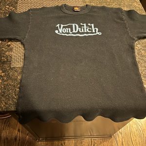Mens medium thermal long sleeved Original Von Dutch shirt